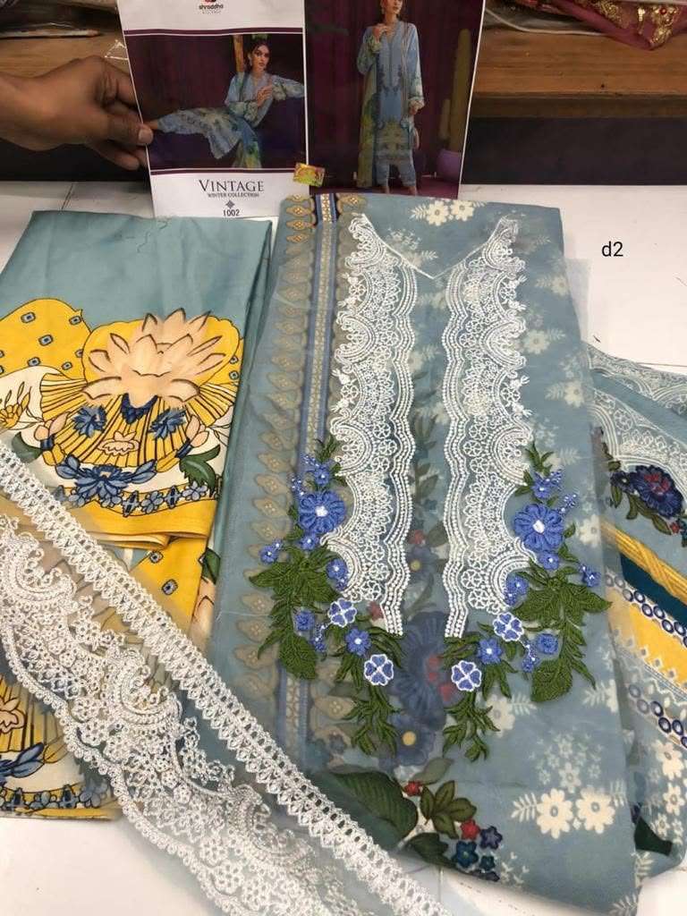 SHARADDHA DESIGNER VINTAGE WINTER COLLECTION PASMINA PRINTED PAKISTANI SUIT WHOLESALER